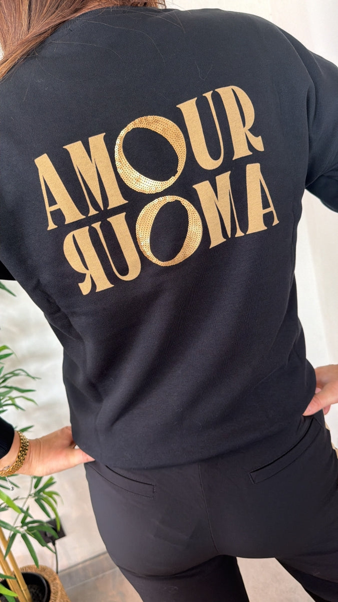 SAMOUR SWEATER A-BLACK 61050