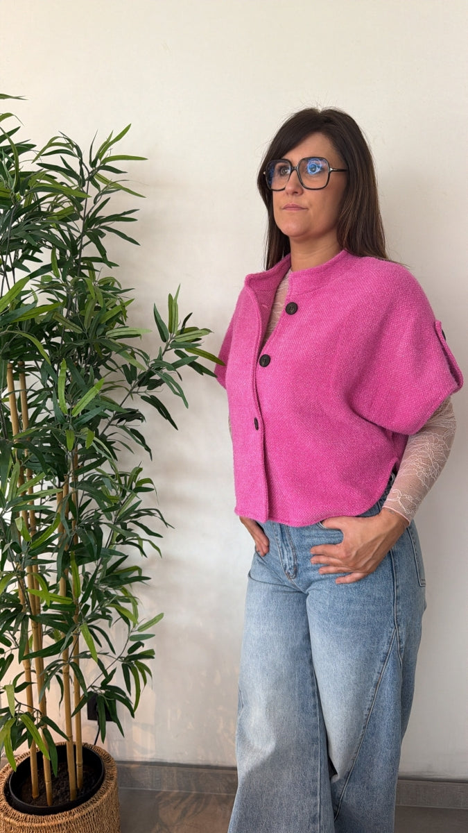 GINE TU GILET FUSHIA