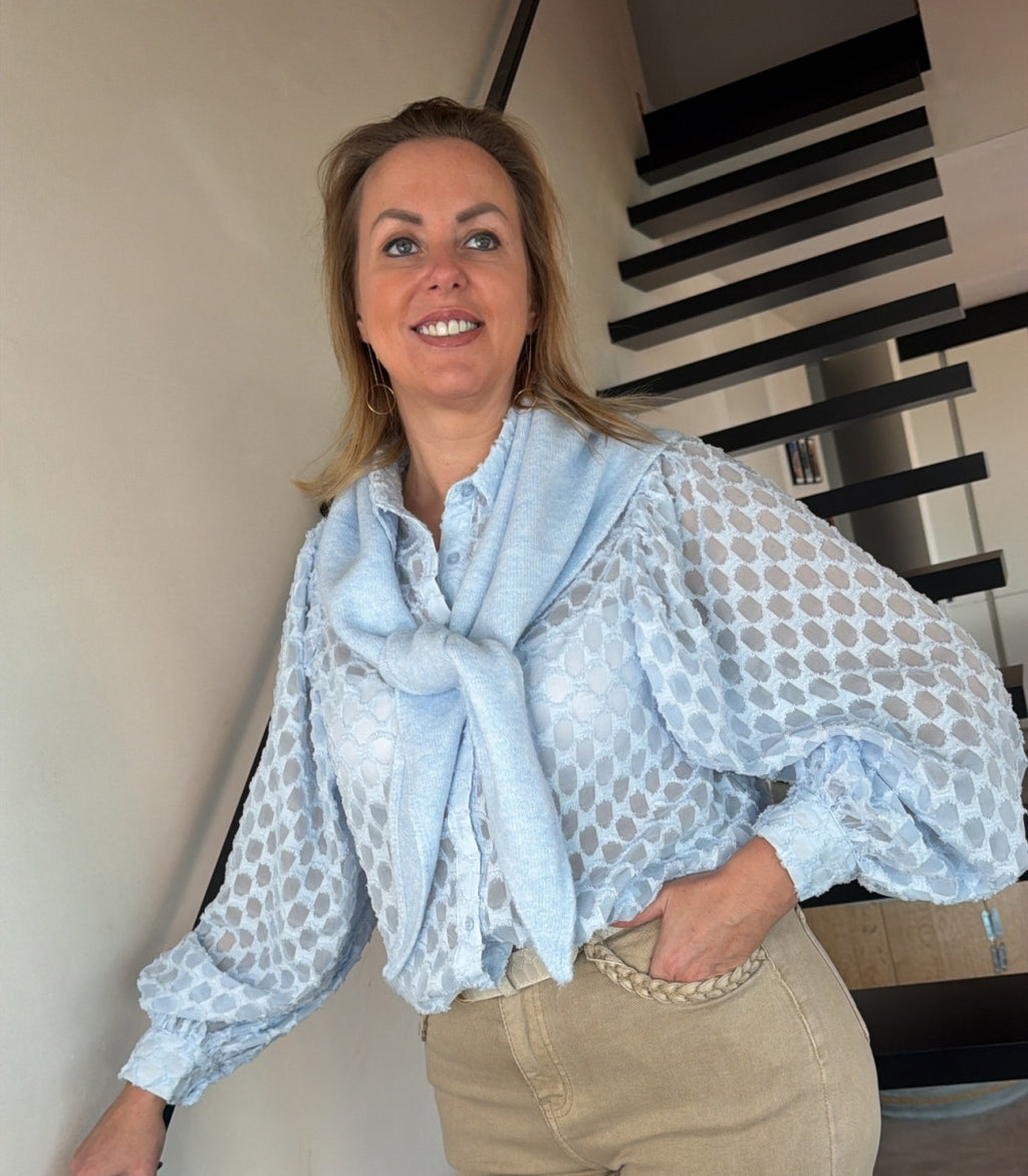 GALIA BLOUSE BLAUW