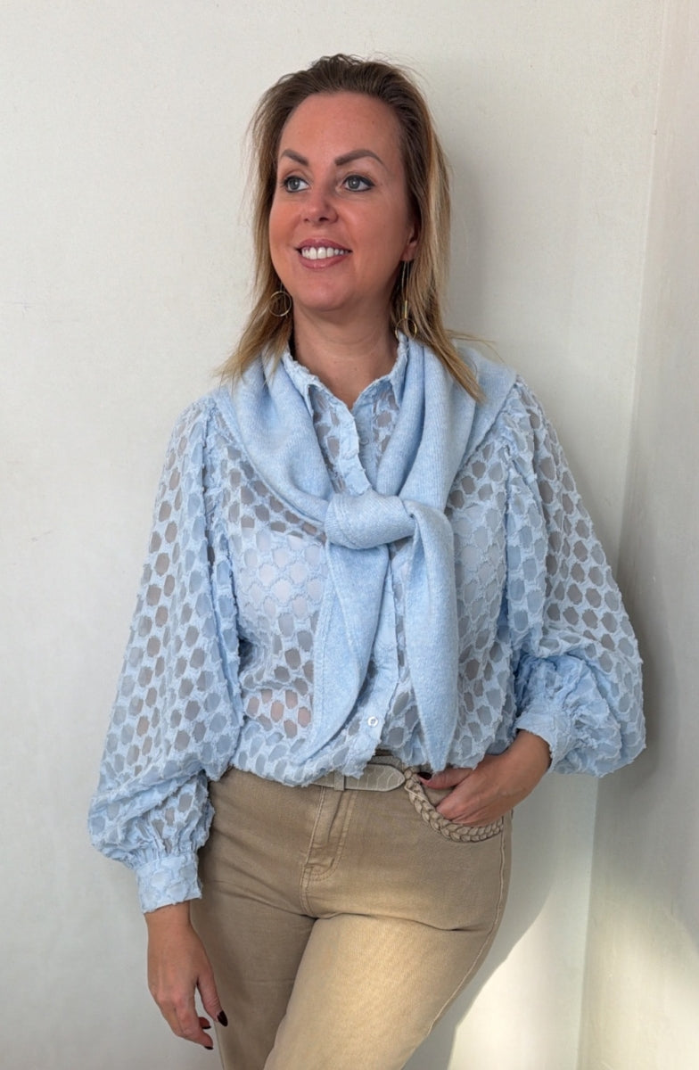 GALIA BLOUSE BLAUW