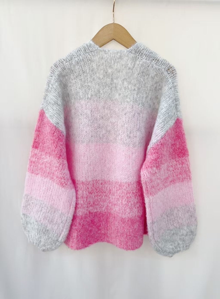 GIS TU GILET GRIJS/ROZE